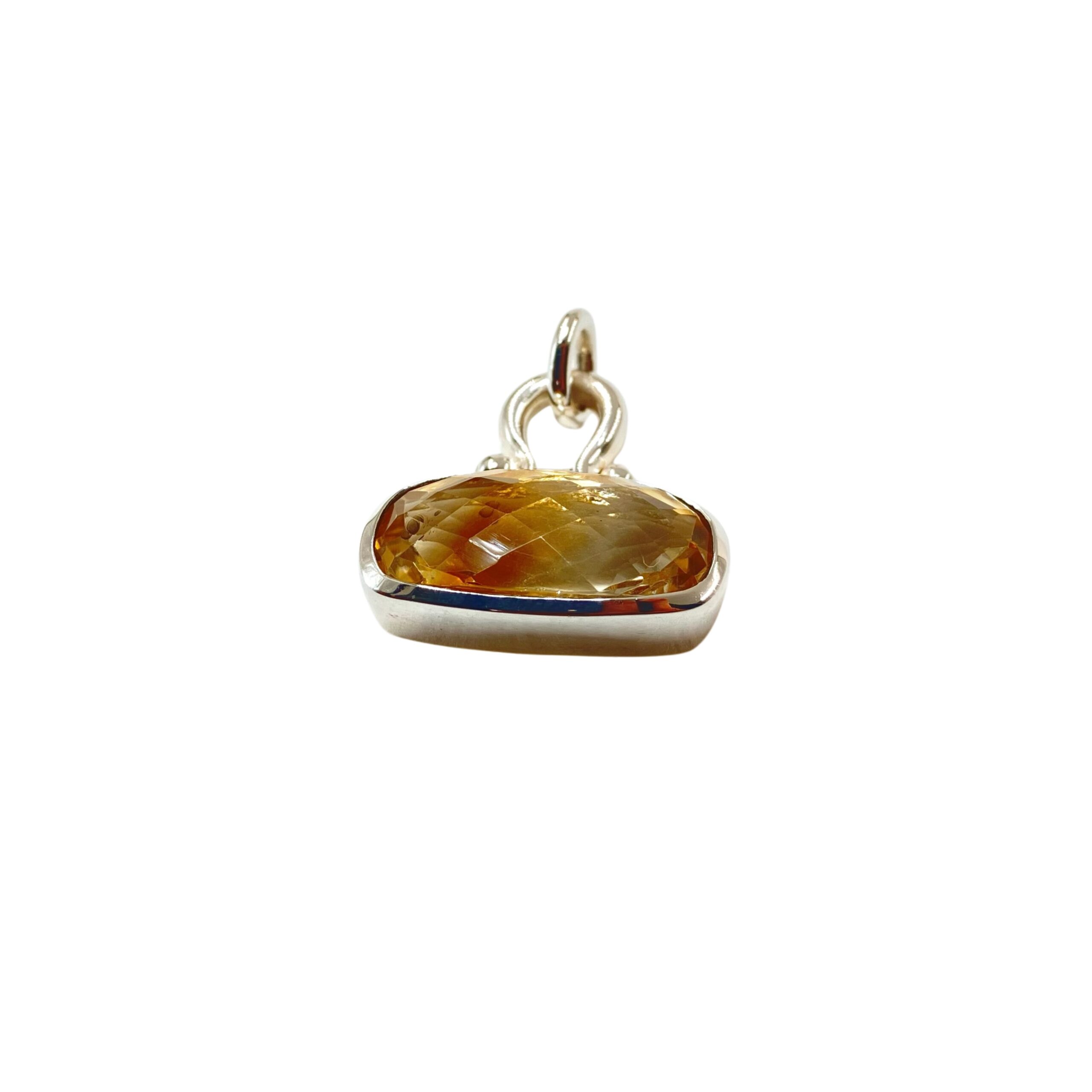 Citrine Cushion Pendant - Image 2