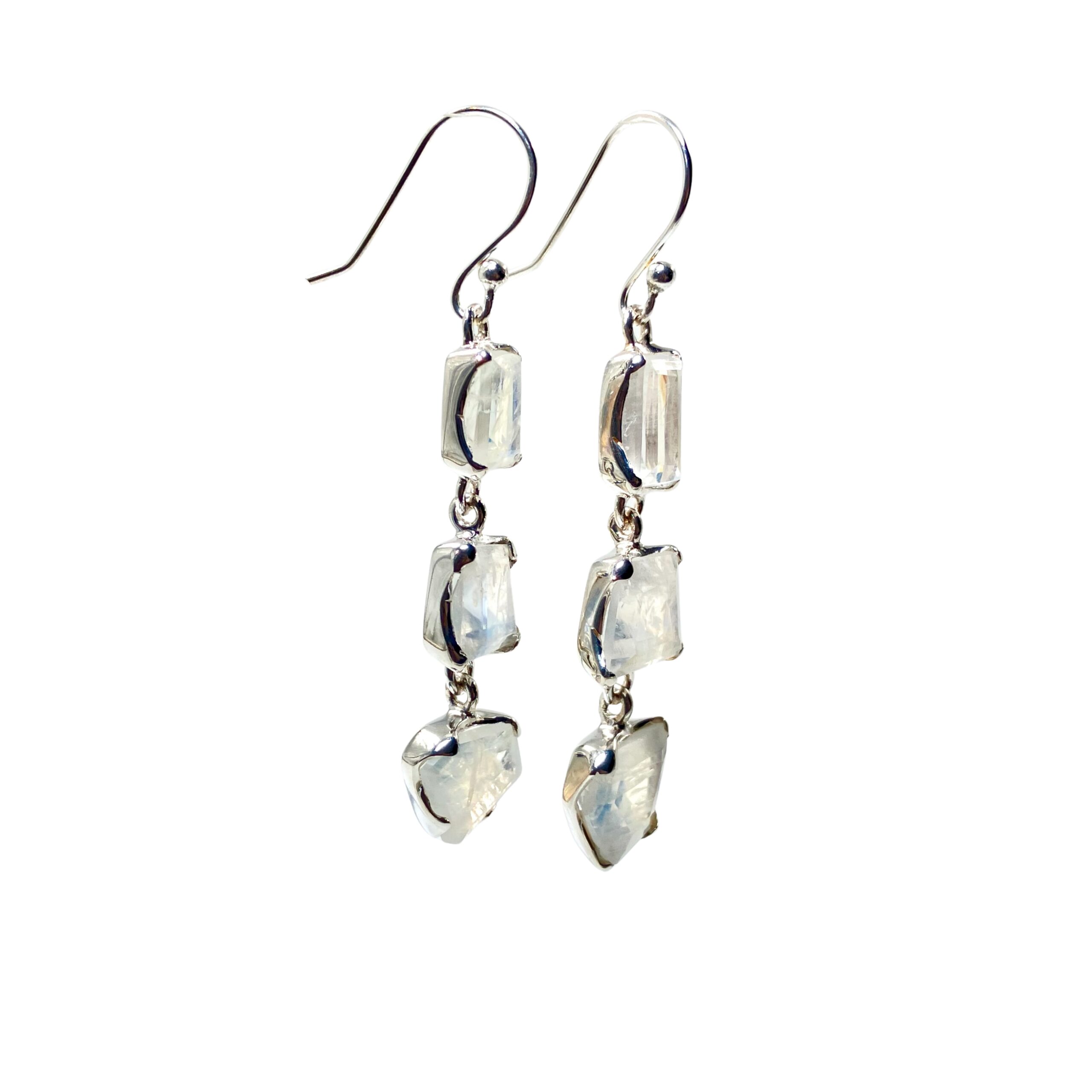 Rainbow Moonstone Earrings - Image 2