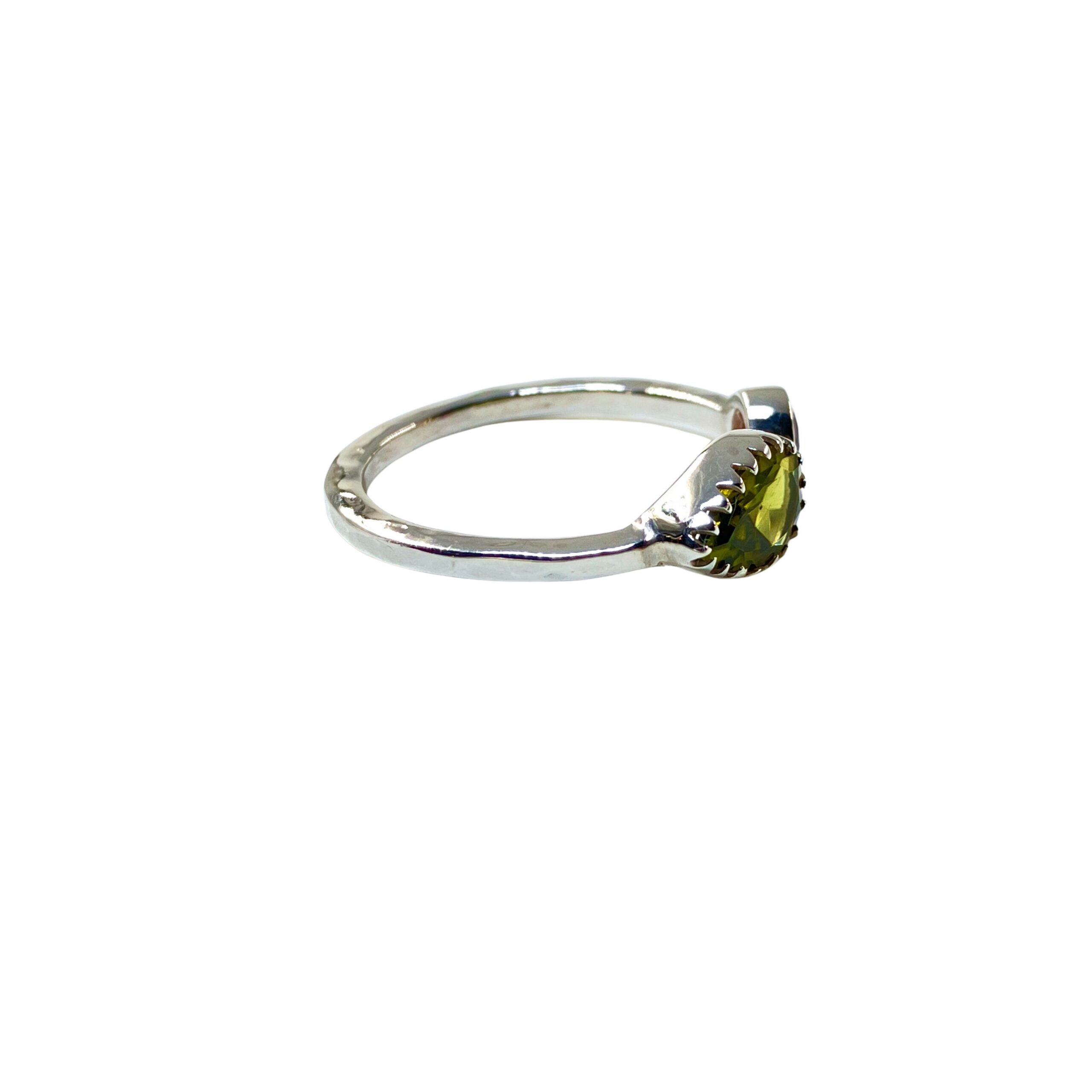 Peridot and Sapphire Gemini Ring - Image 3