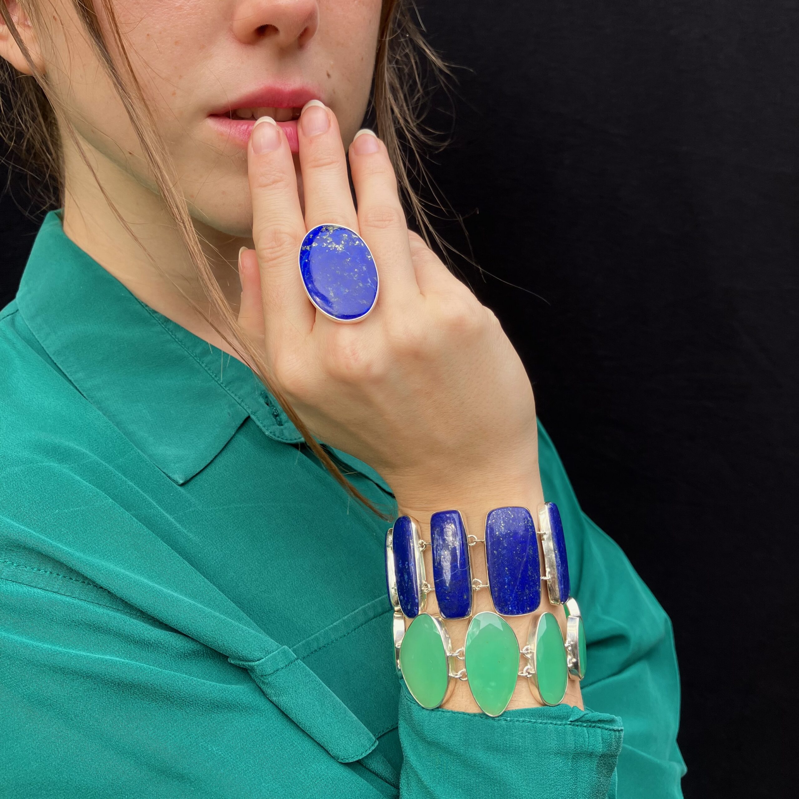 Chrysoprase Statement Bracelet - Image 4