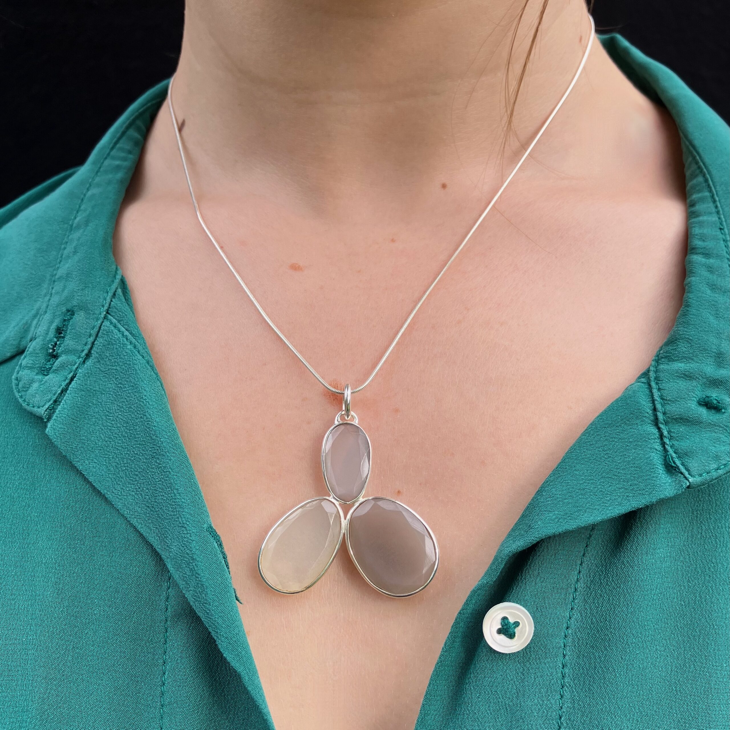 Triple Moonstone Pendant - Image 5